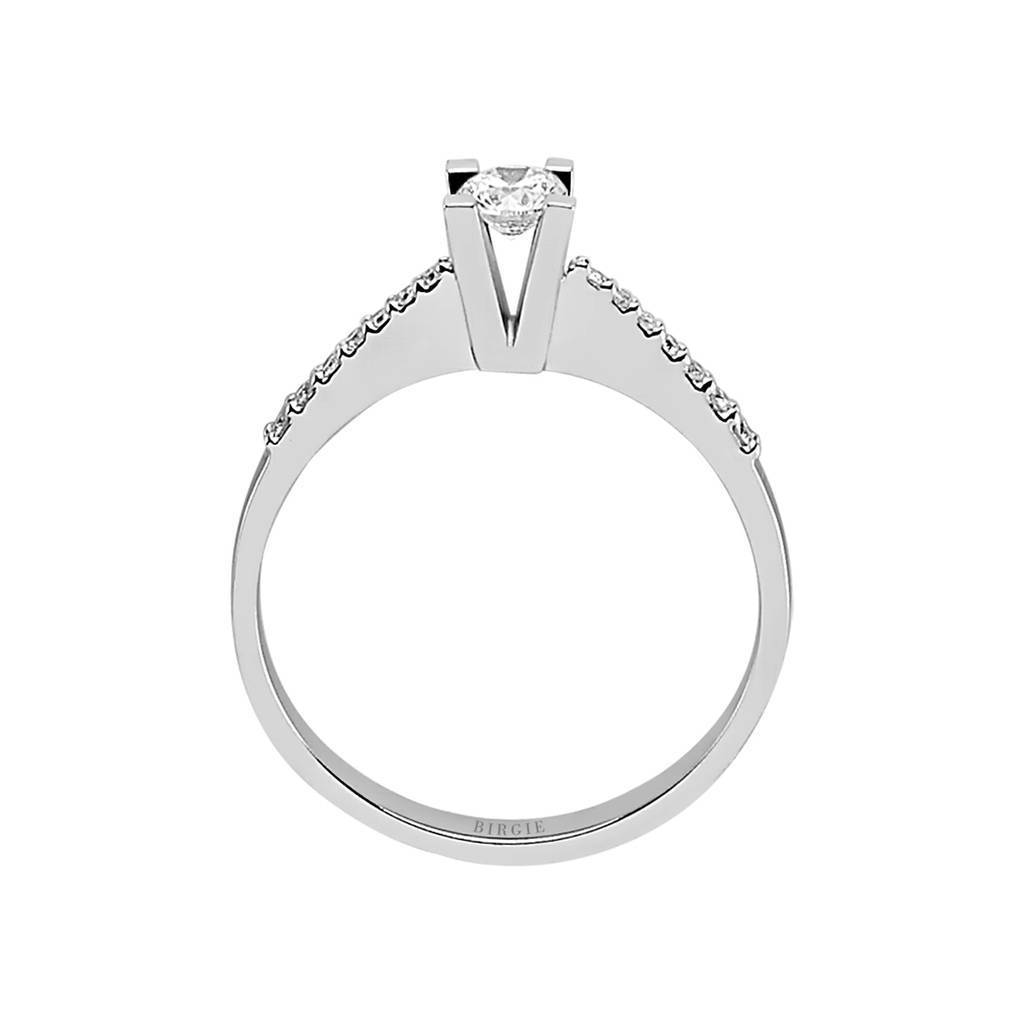 Total 0.32 Carat Diamond Halo Engagement Ring