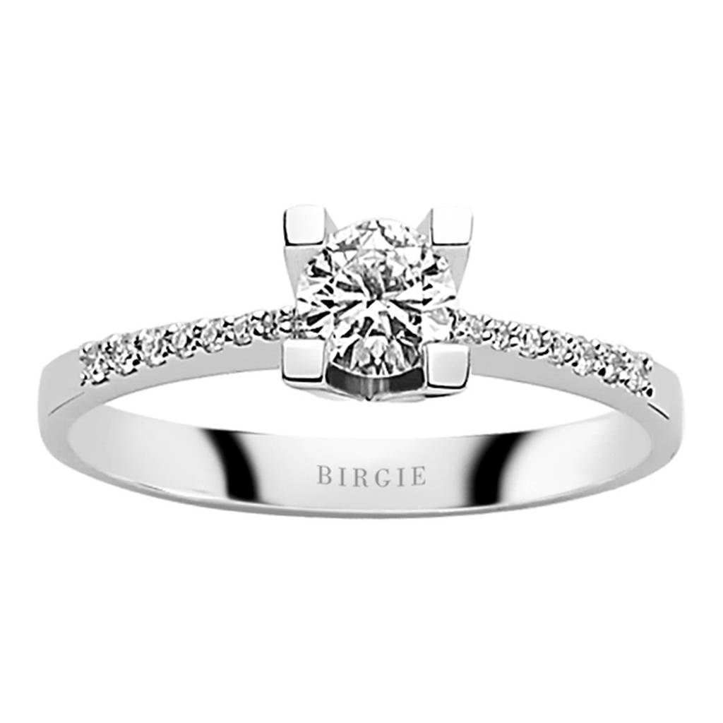 Total 0.48 Carat Diamond Halo Engagement Ring