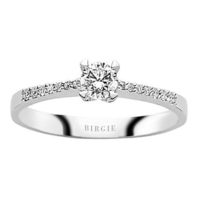 Total 0.38 Carat Diamond Halo Engagement Ring