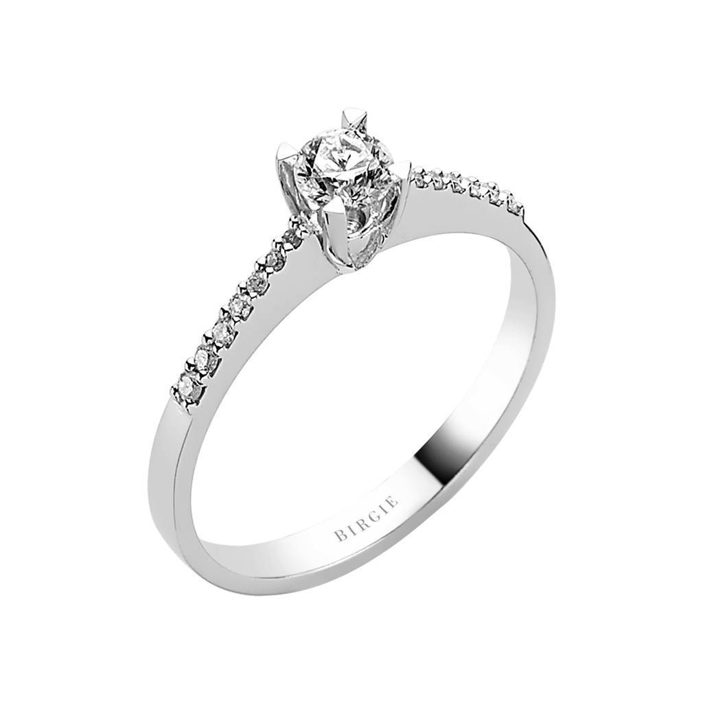 Total 0.38 Carat Diamond Halo Engagement Ring