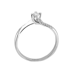 Insgesamt 0.16 Carat Diamant Halo Velobungsring