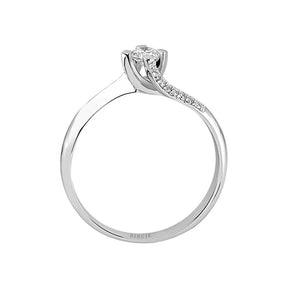 Insgesamt 0.24 Carat Diamant Halo Verlobungsring