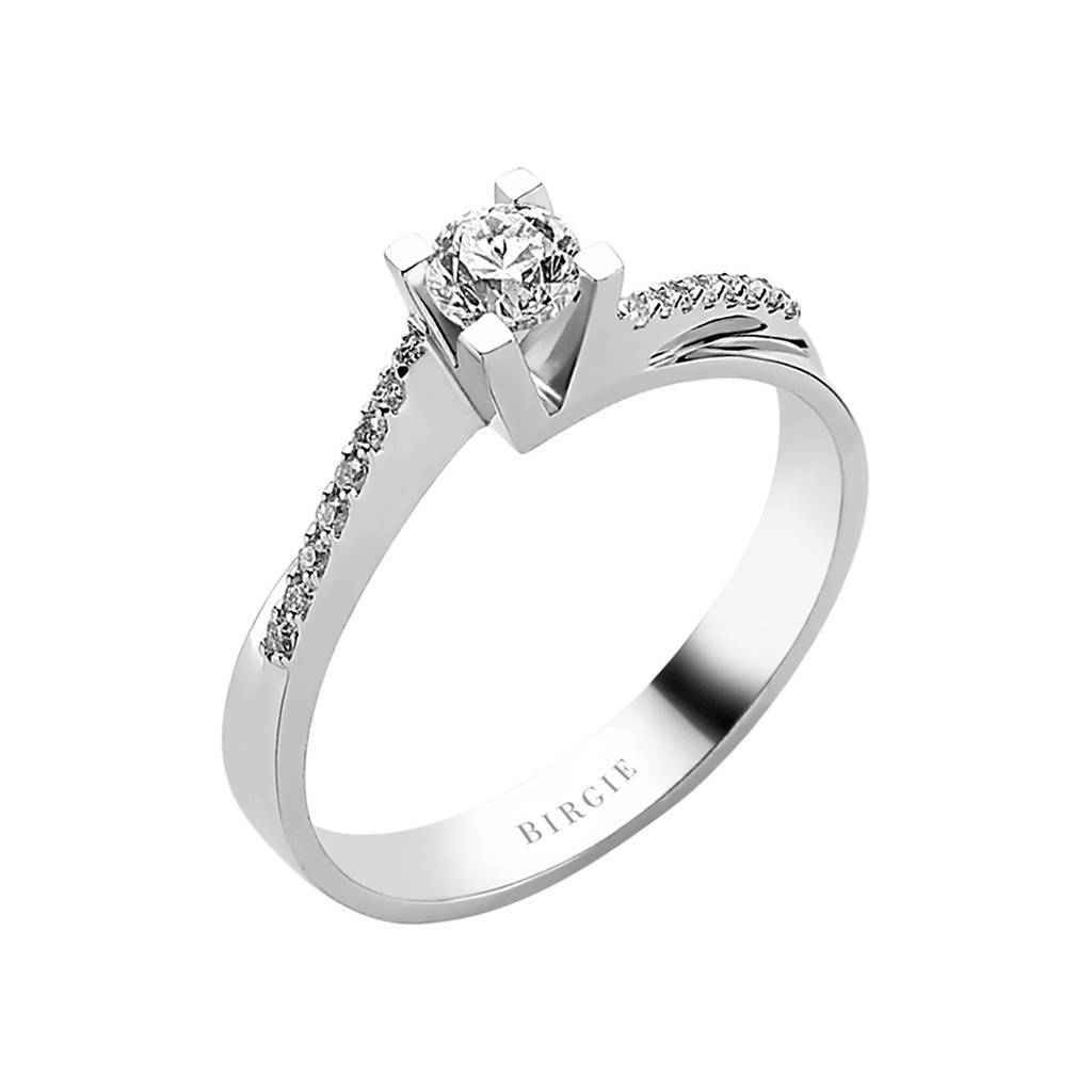 Total 0.37 Carat Diamond Halo Engagement Ring