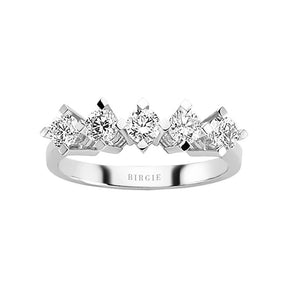 Bague de fiançailles 5 pierres diamant 0,91 carat