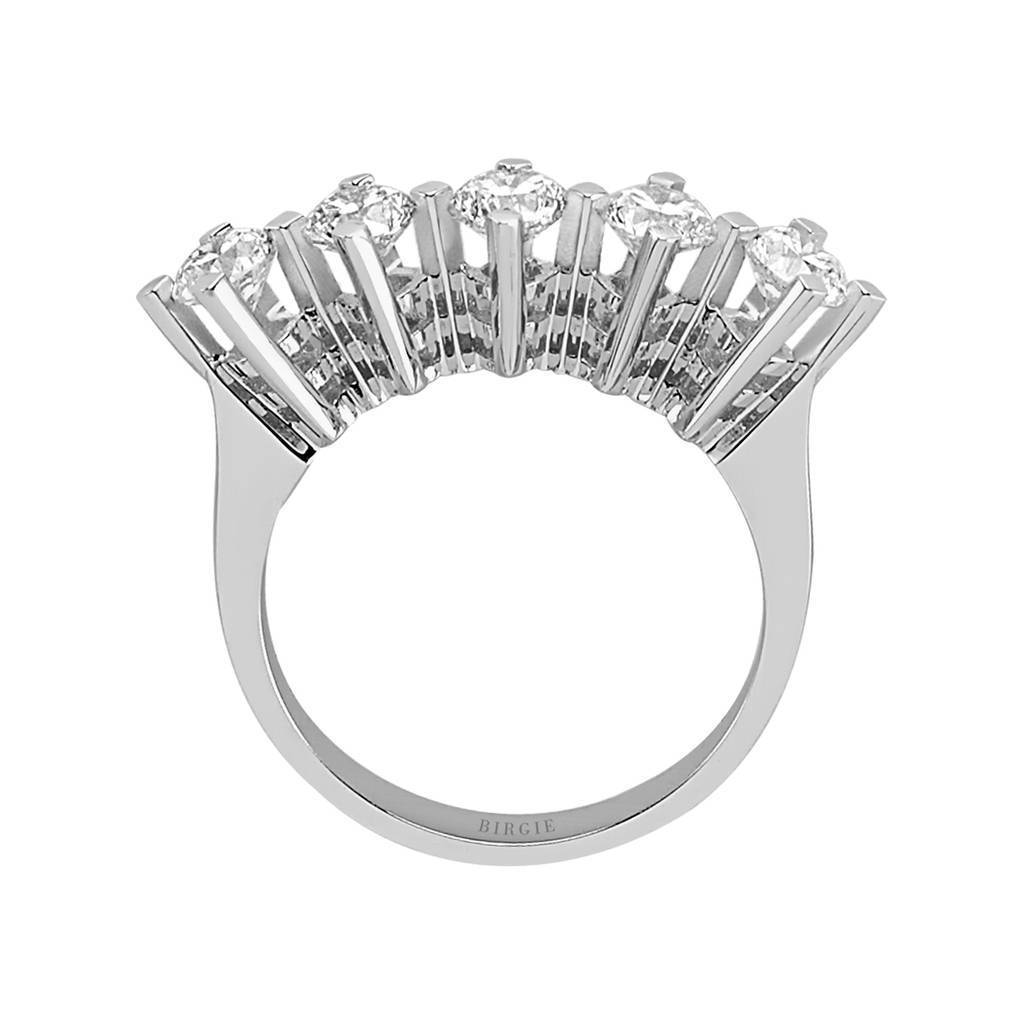 Bague de fiançailles 5 pierres diamant 1,55 carat