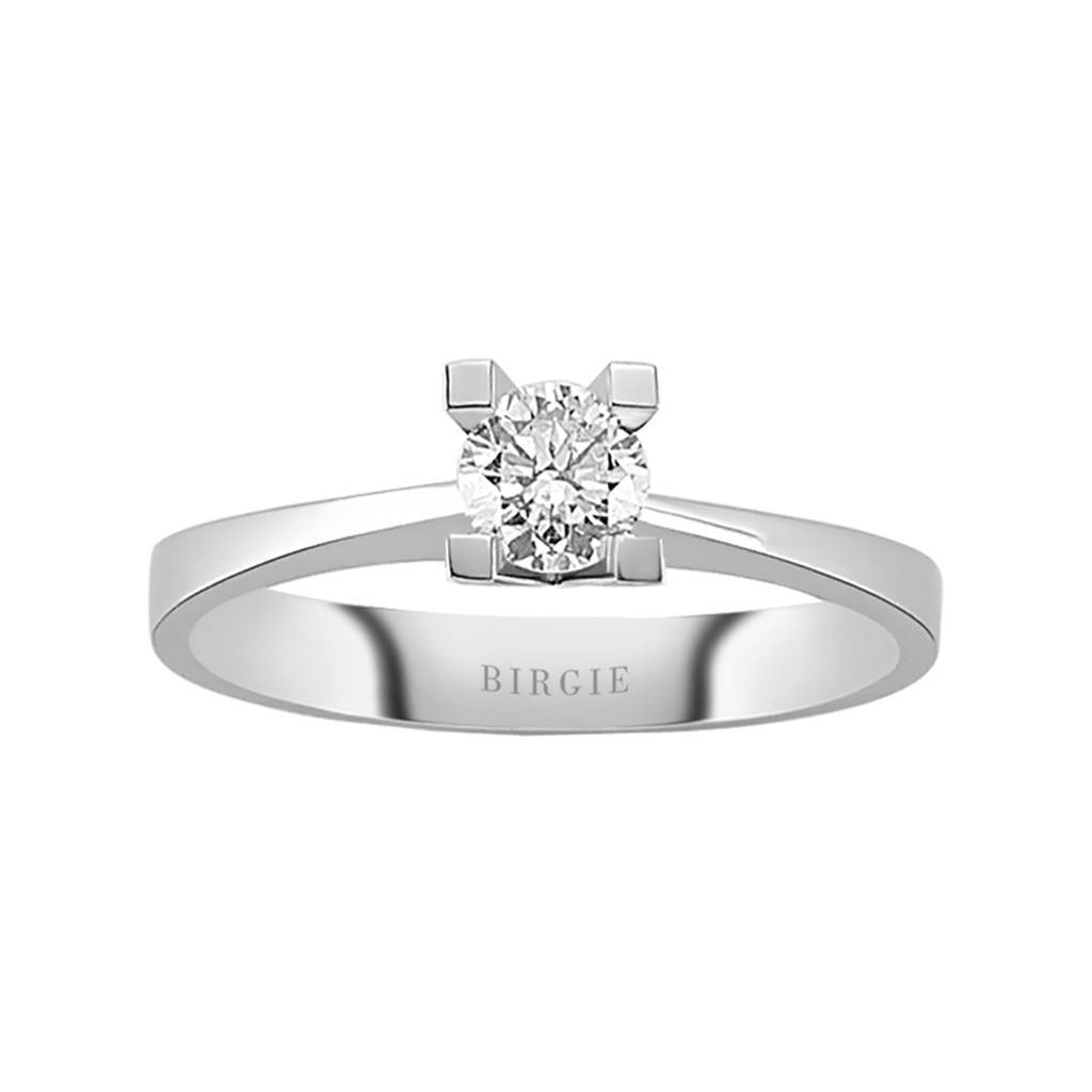 Bague solitaire diamant 0,41 carat