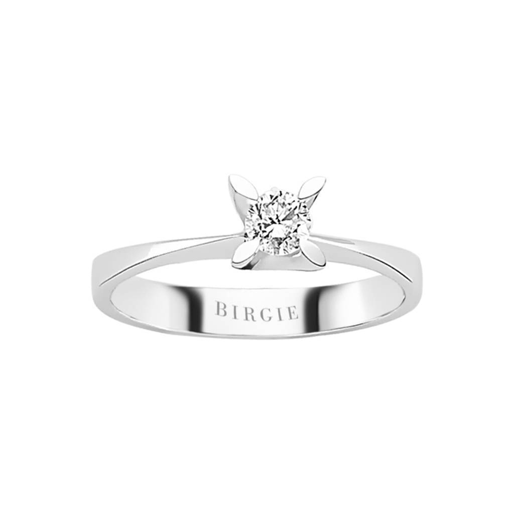 Bague solitaire diamant 0,22 carat