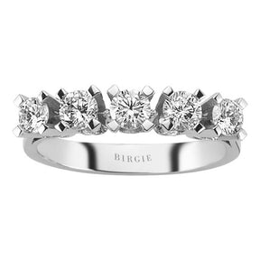 Bague de fiançailles 5 pierres diamant 0,92 carat