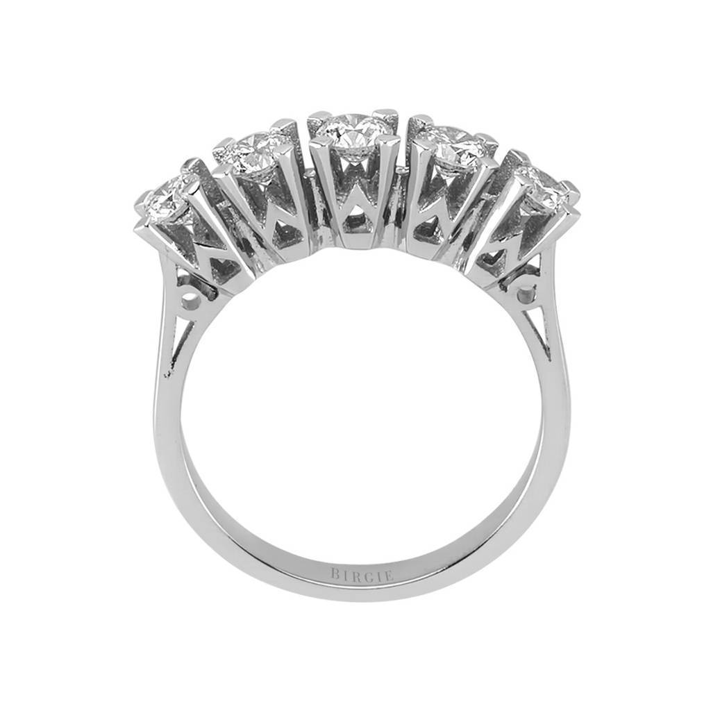 Bague de fiançailles 5 pierres diamant 0,92 carat