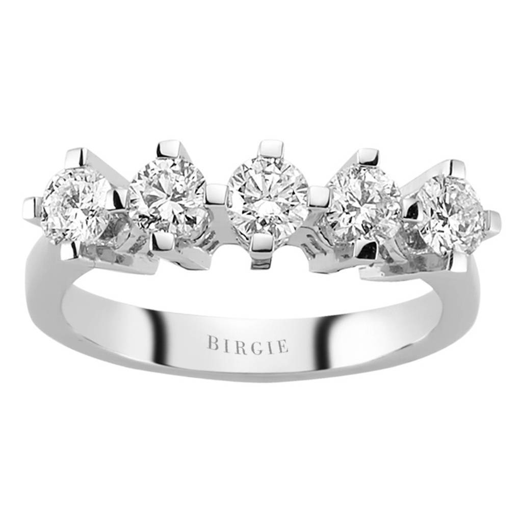 Bague de fiançailles 5 pierres diamant 0,94 carat