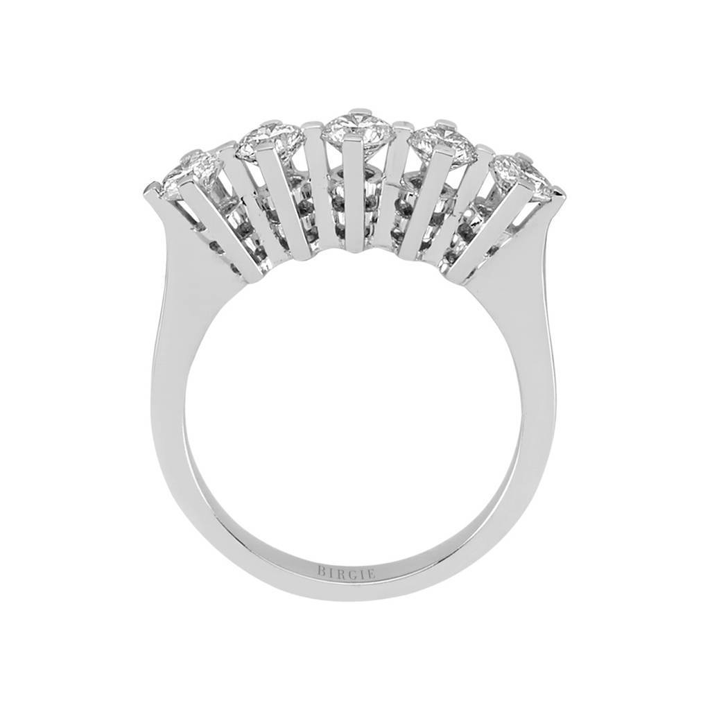 Bague de fiançailles 5 pierres diamant 0,94 carat