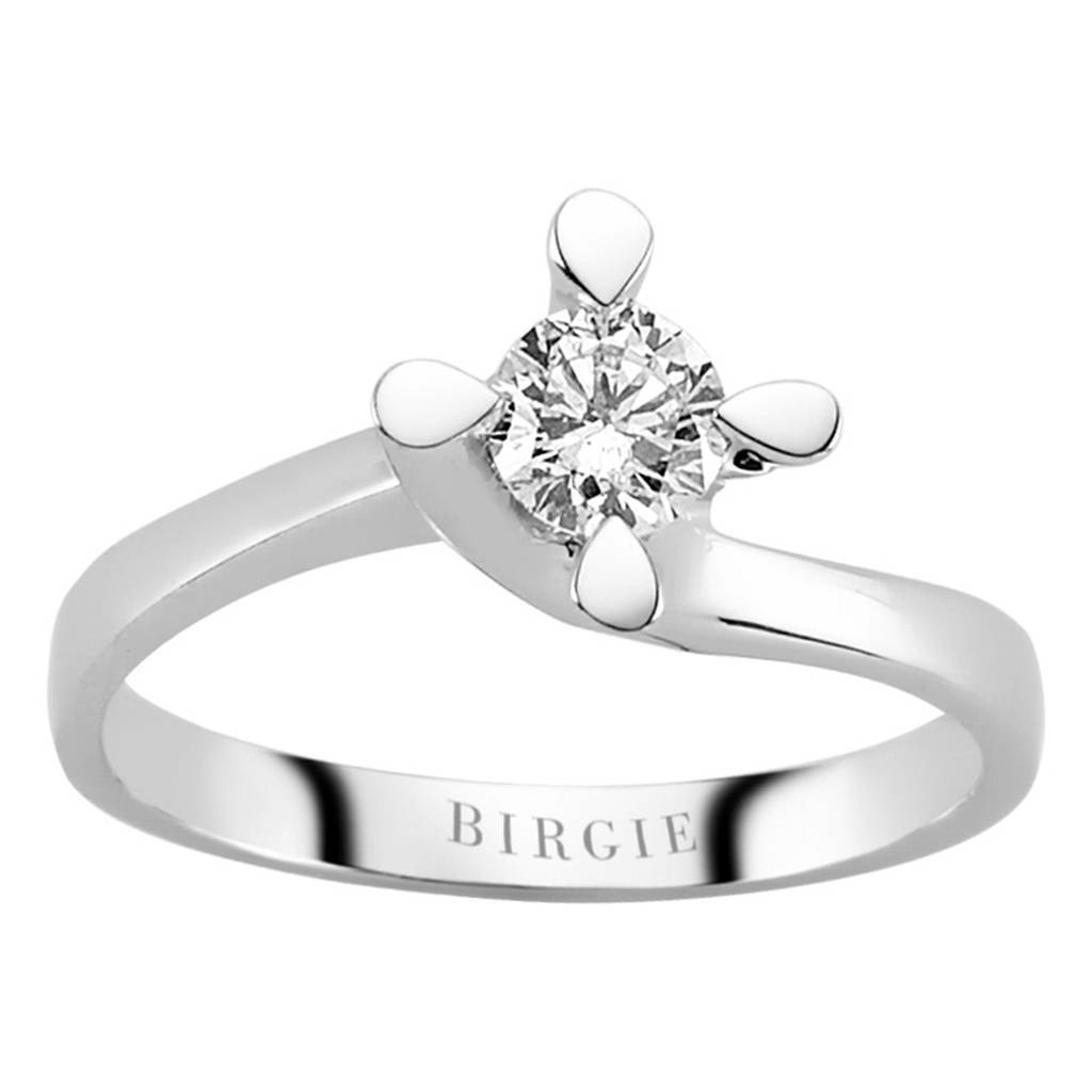 Bague solitaire diamant 0,39 carat