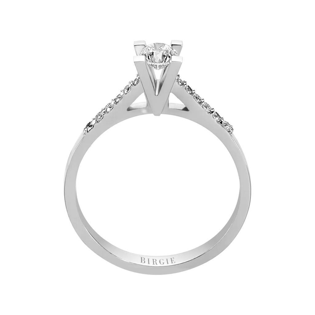 Total 0.43 Carat Diamond Halo Engagement Ring