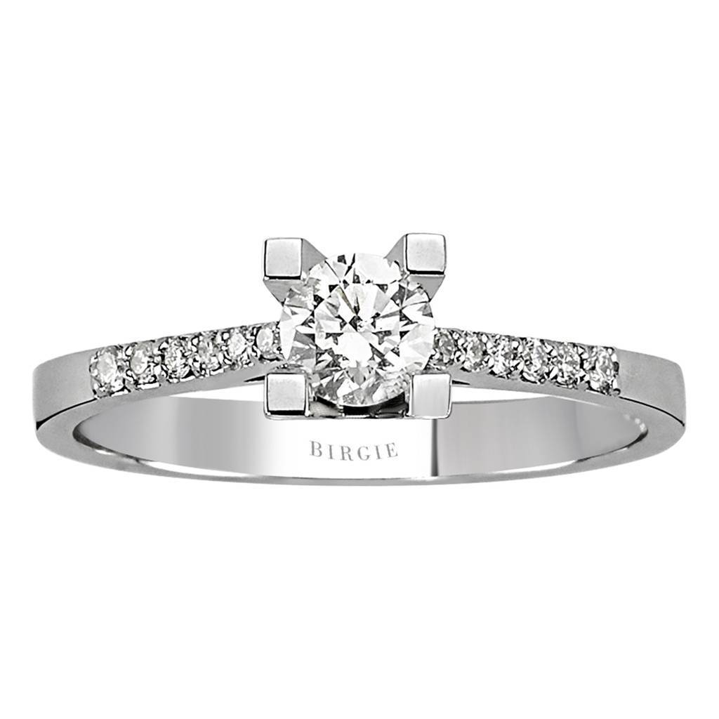 Total 0.53 Carat Diamond Halo Engagement Ring