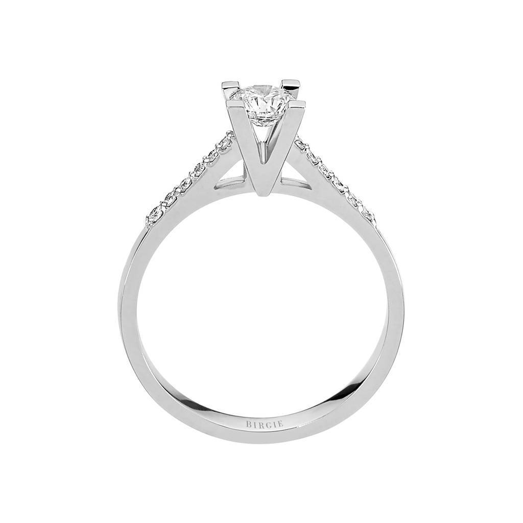 Total 0.53 Carat Diamond Halo Engagement Ring