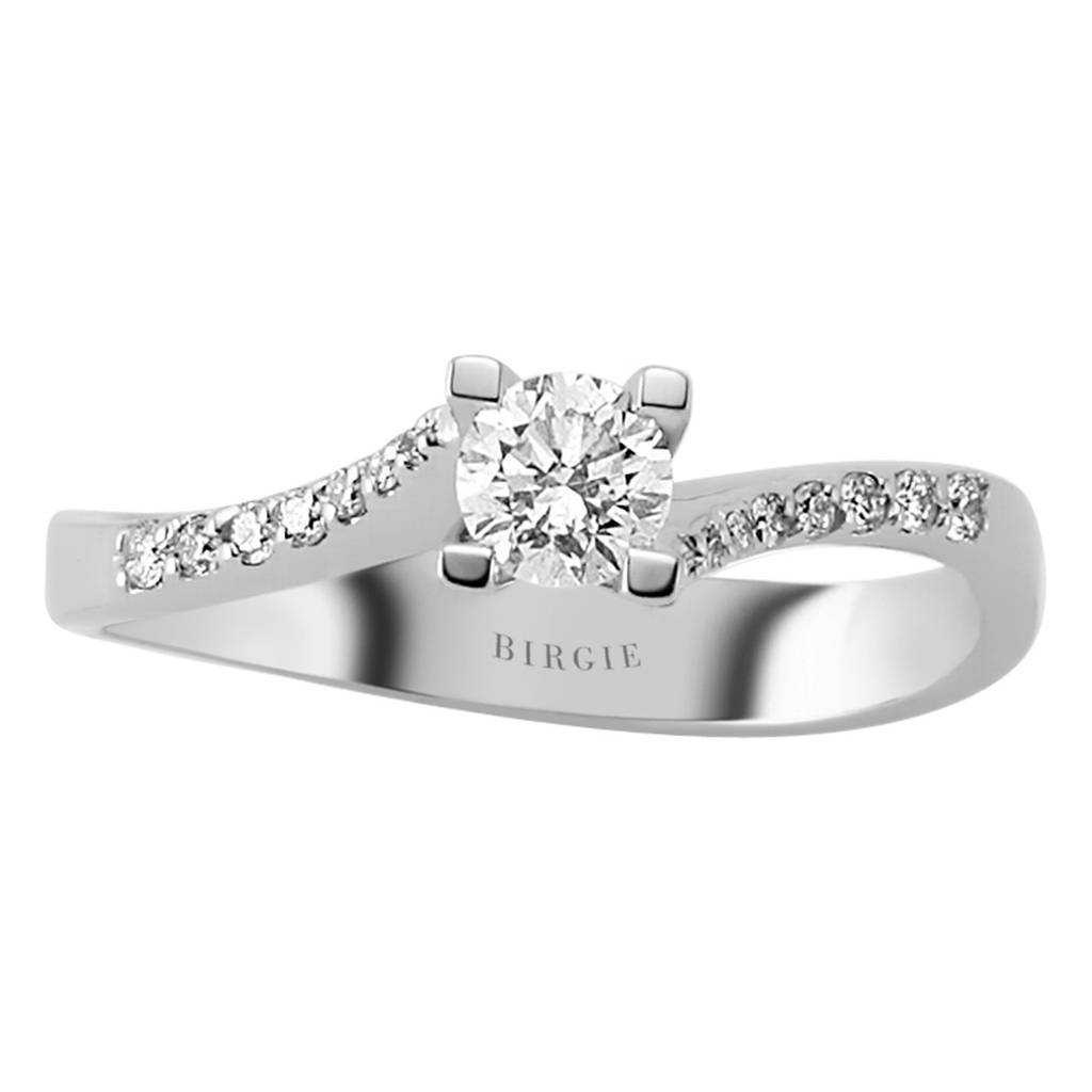 Total 0.40 Carat Diamond Halo Engagement Ring