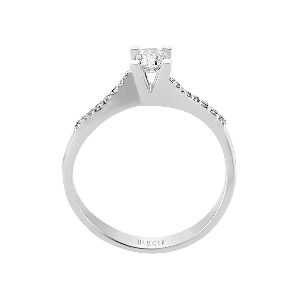 Total 0.40 Carat Diamond Halo Engagement Ring