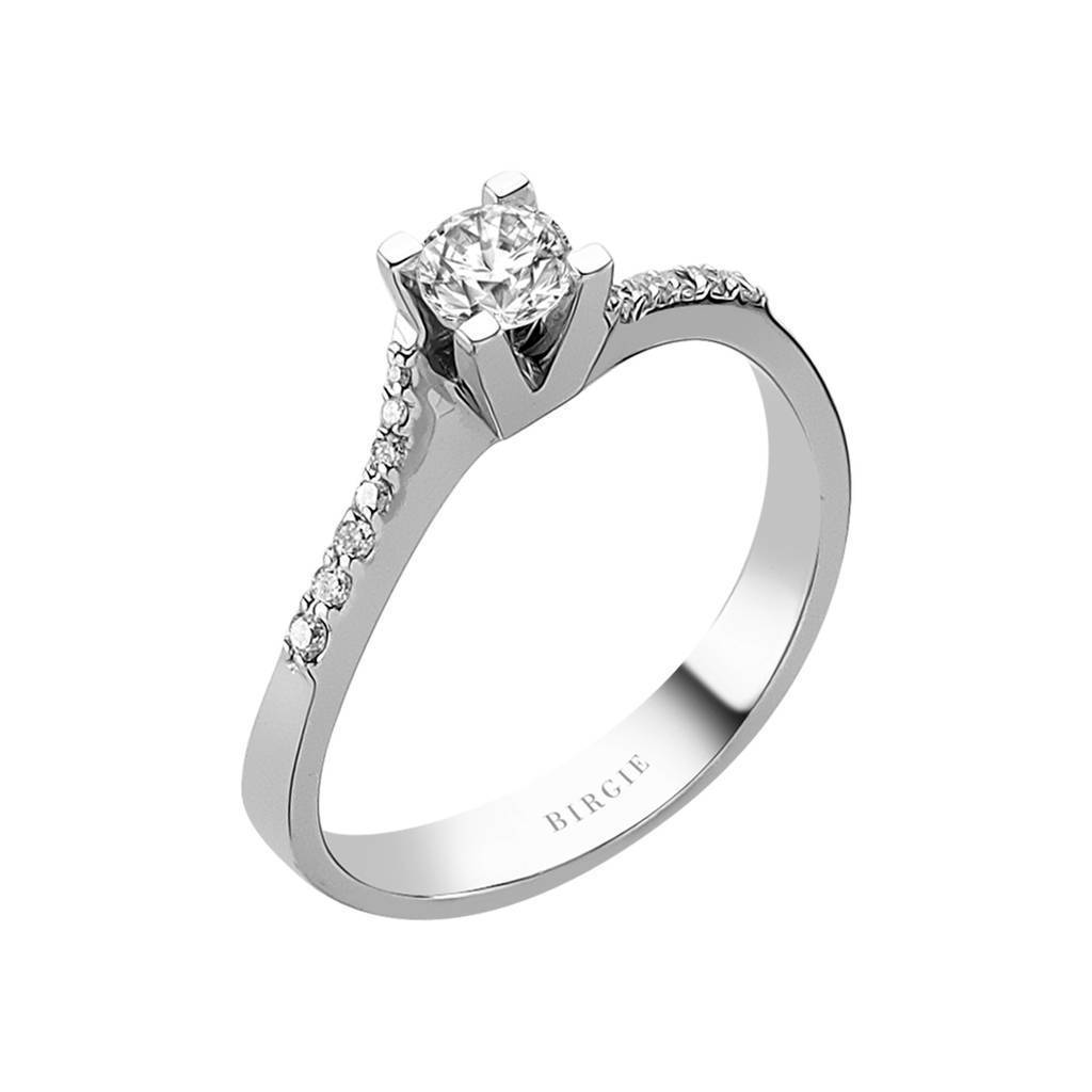 Total 0.40 Carat Diamond Halo Engagement Ring