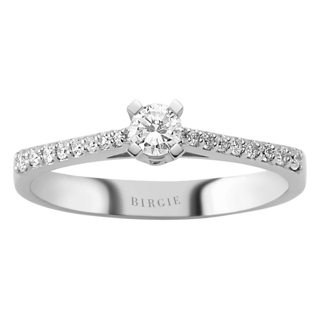 Total 0.32 Carat Diamond Halo Engagement Ring