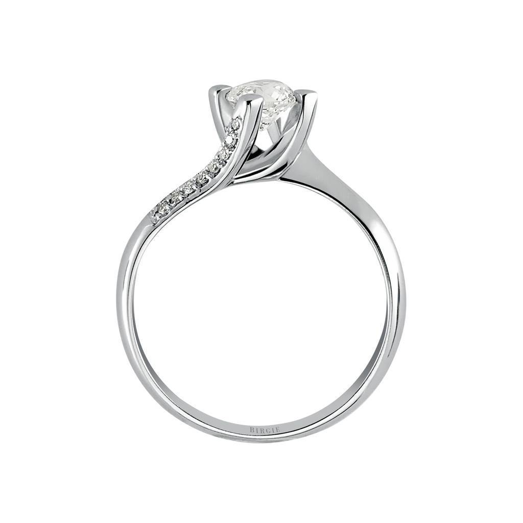 Total 0.46 Carat Diamond Halo Engagement Ring