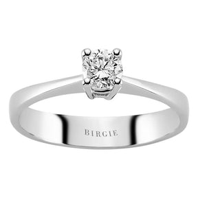 0.30 Carat F Color Diamond Solitaire Ring