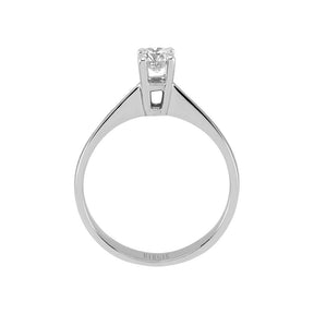 0.30 Carat F Color Diamond Solitaire Ring