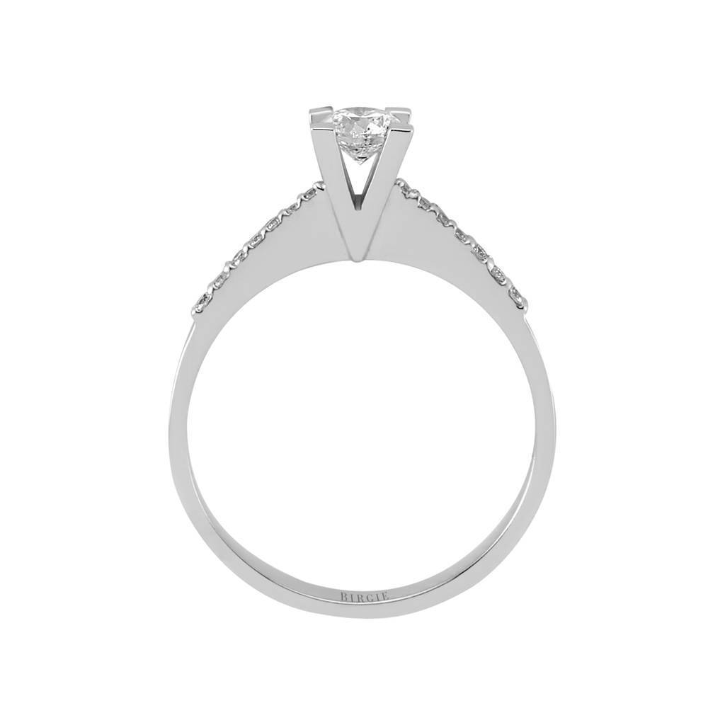 Total 0.41 Carat Diamond Halo Engagement Ring