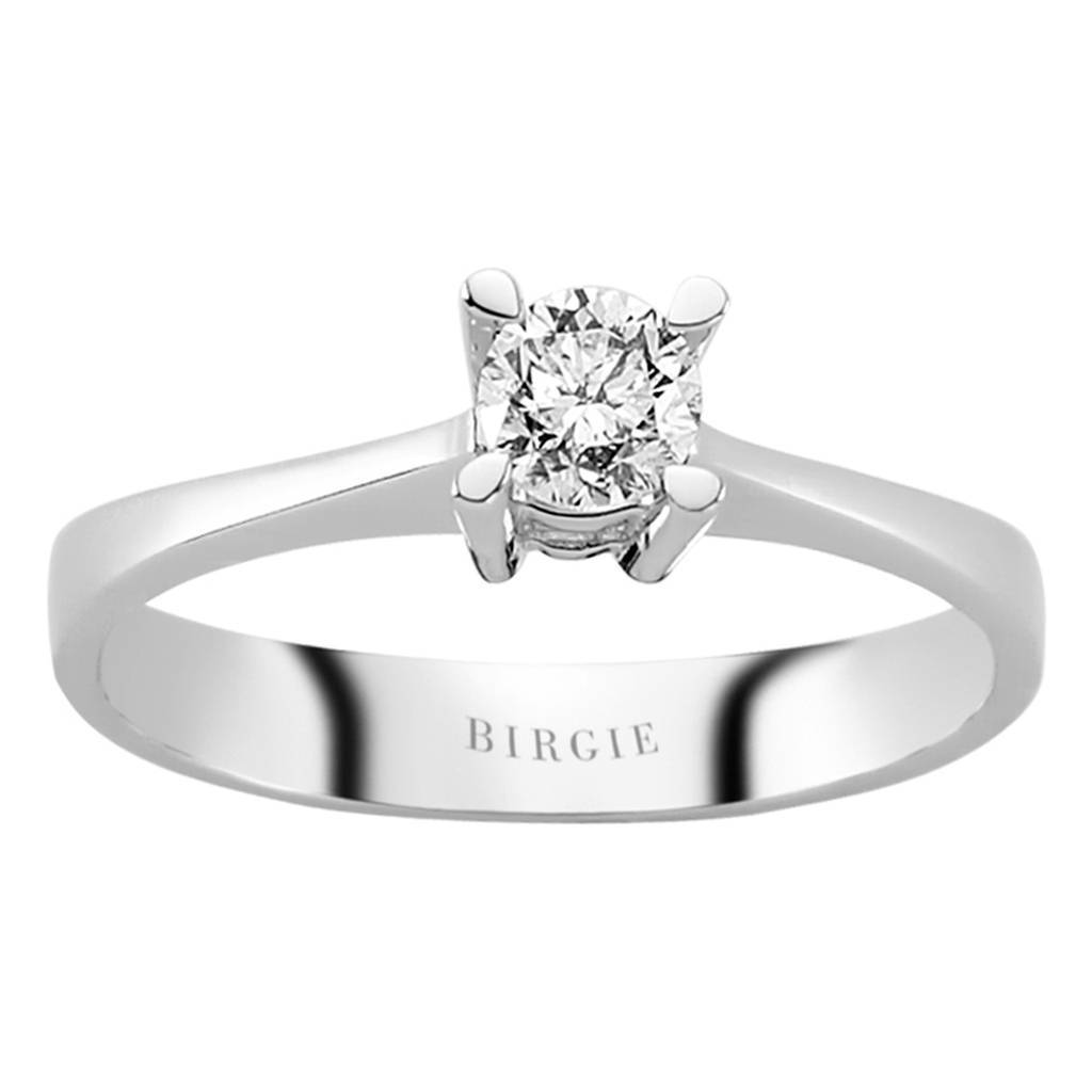 Bague solitaire diamant 0,39 carat