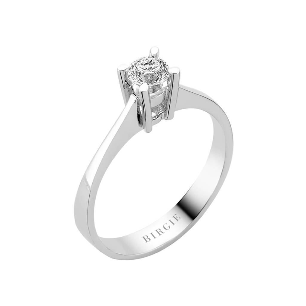 Bague solitaire diamant 0,39 carat