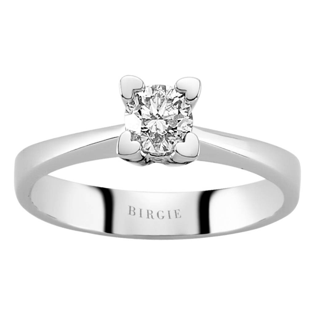 Bague solitaire diamant 0,39 carat