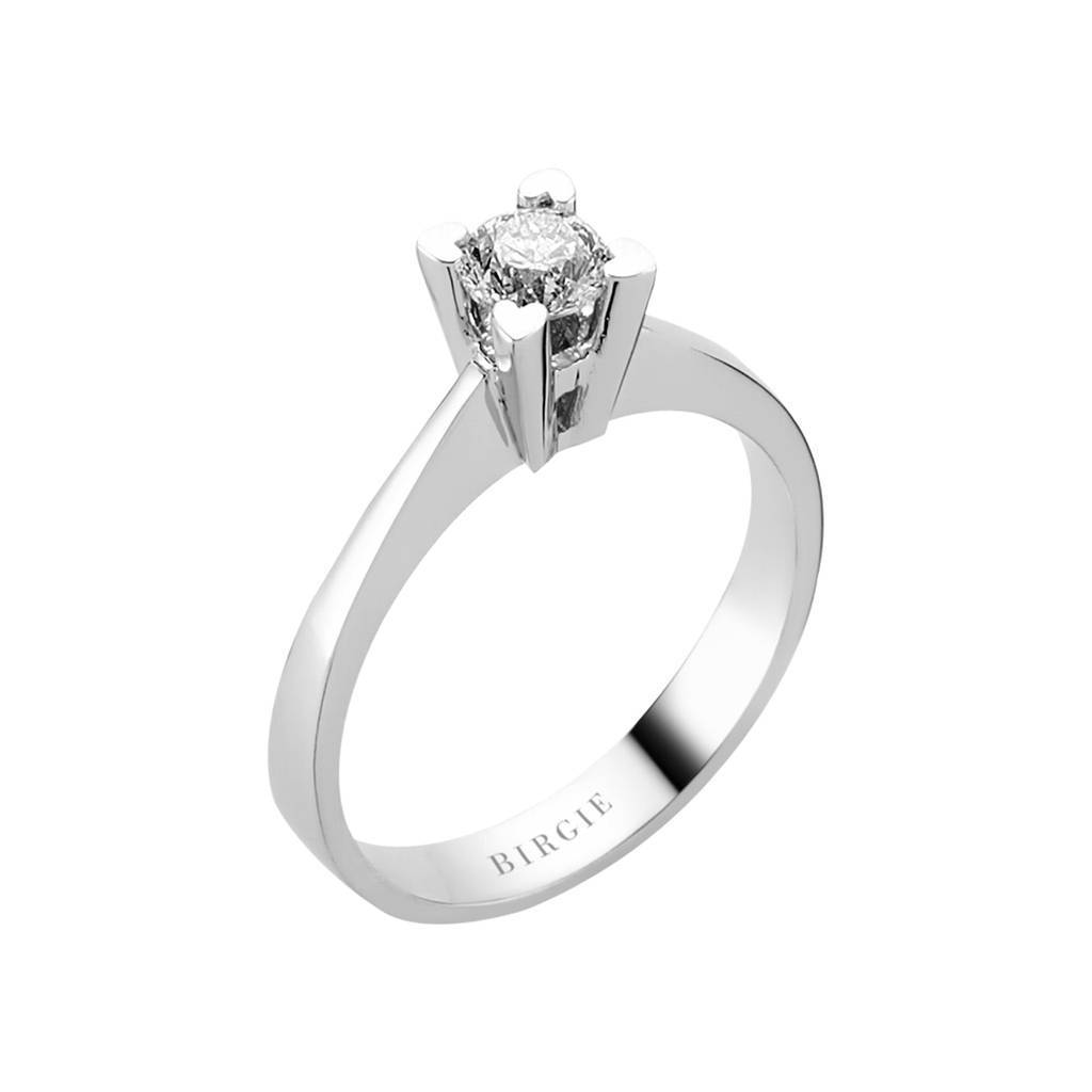 Bague solitaire diamant 0,39 carat