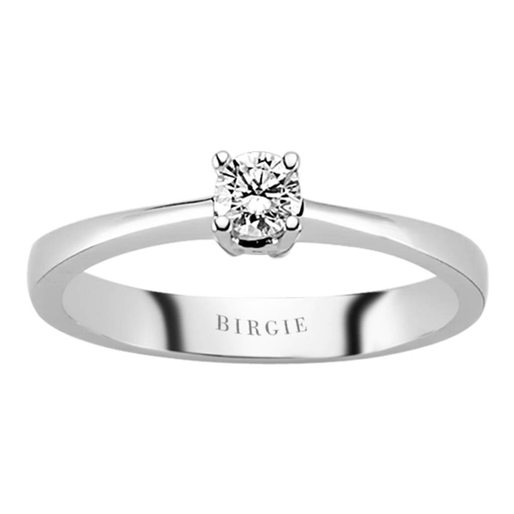 Bague solitaire diamant 0,19 carat