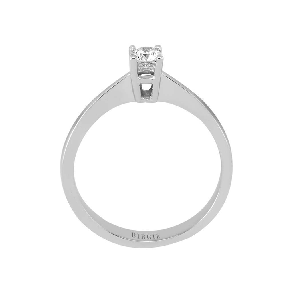 Bague solitaire diamant 0,19 carat