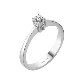 Bague solitaire diamant 0,19 carat