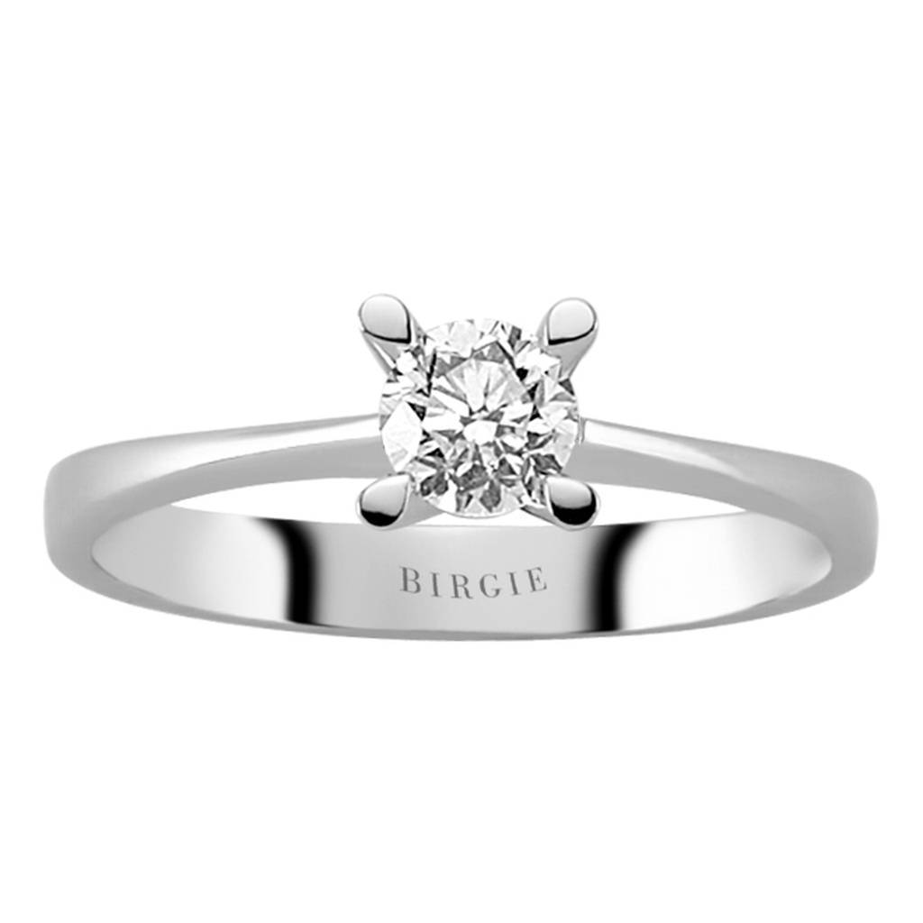 Bague solitaire diamant 0,39 carat