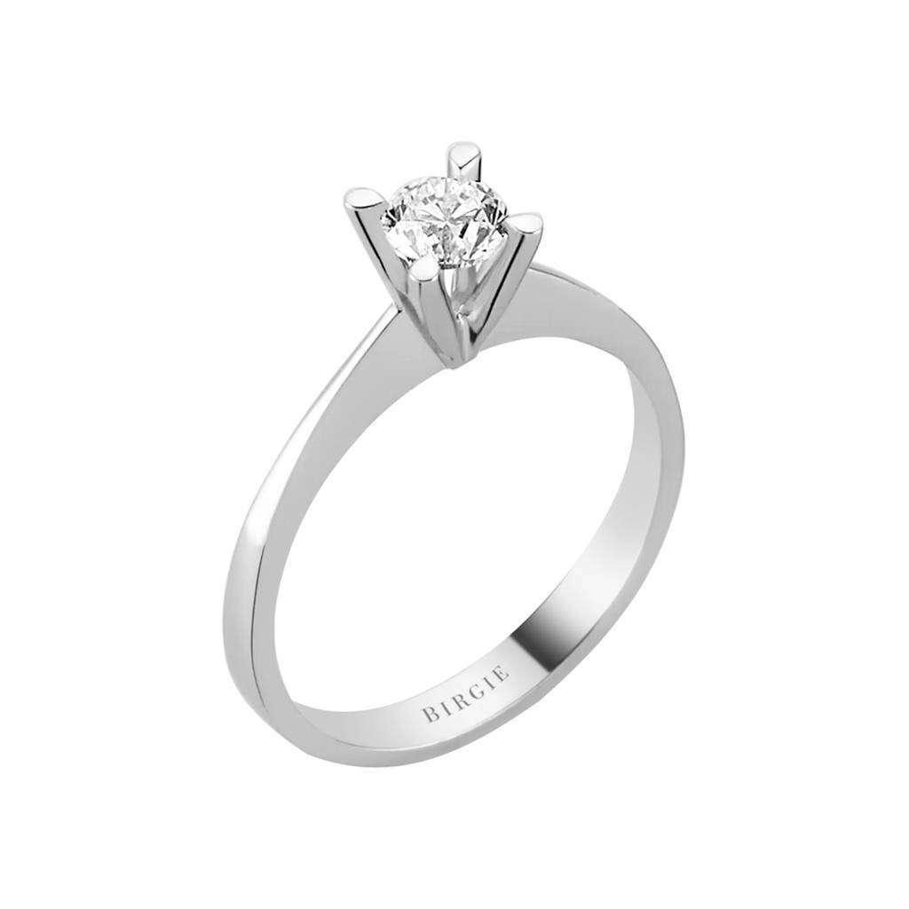 Bague solitaire diamant 0,39 carat