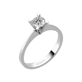 Bague solitaire diamant couleur F 0,53 carat