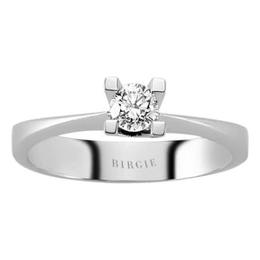 Bague solitaire diamant couleur G 0,31 carat