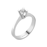 Bague solitaire diamant couleur G 0,31 carat