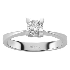 Bague solitaire diamant couleur D 0,46 carat