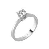 Bague solitaire diamant couleur D 0,46 carat