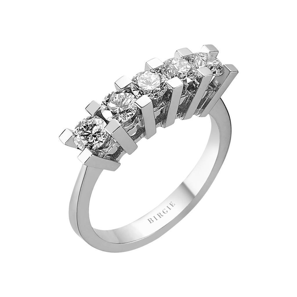 Bague de fiançailles 5 pierres diamant 1,18 carat