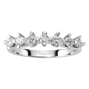 0.43 Carat 7 Stone Diamond Engagaement Ring