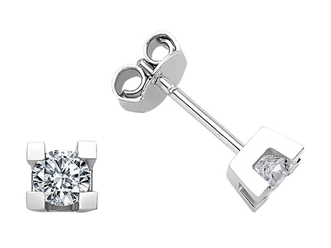 0,60 Carat Diamant Solitaire Ohrstecker