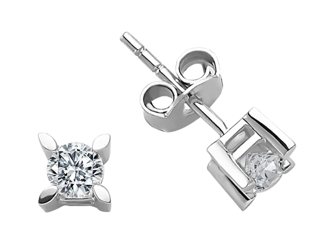 0.46 Carat Diamant Solitaire Ohrstecker