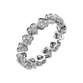 0.38 Carat Diamond Heart Eternity Wedding Ring