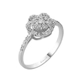 Flower Design Diamond Ring