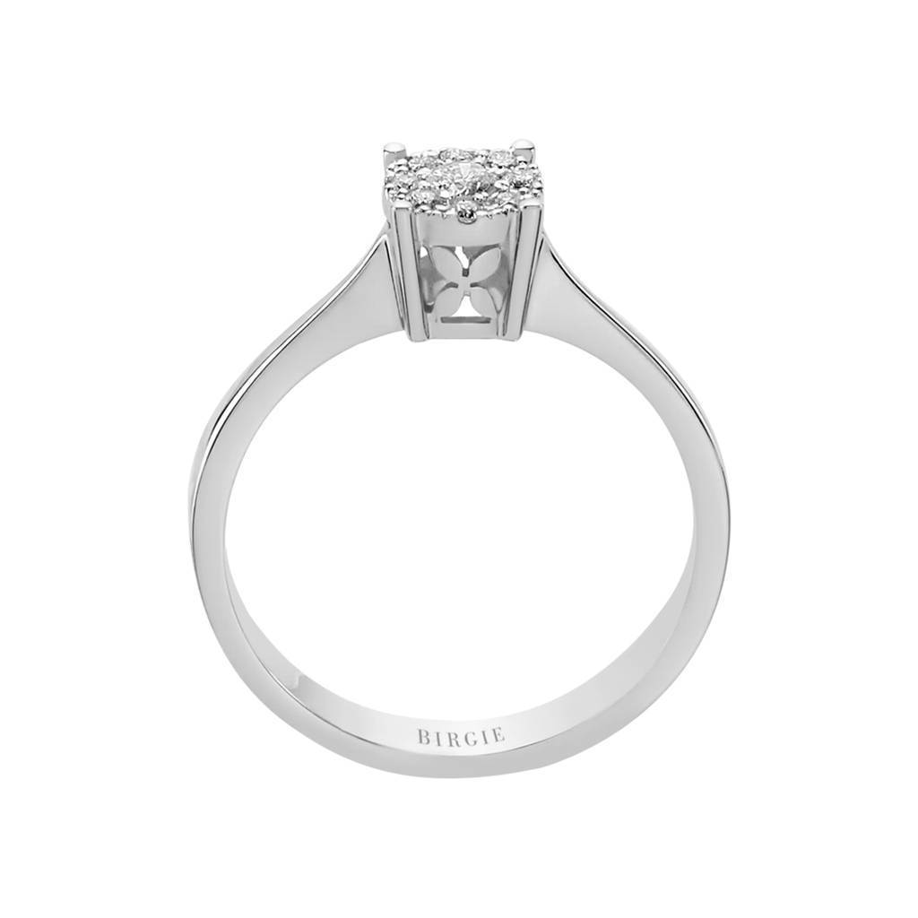 Insgesamt 0.17 Carat Diamant Verlobungsring