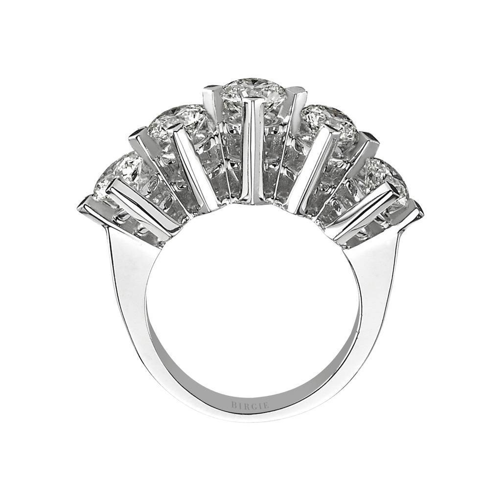 Bague de fiançailles 5 pierres avec diamant de 2,37 carats