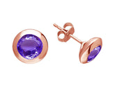 Amethyst Solitaire Ohrstecker